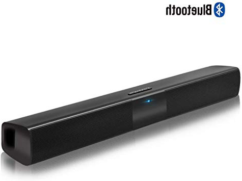Altavoces Bluetooth PC, Barra de Sonido para TV Mini Soundbar Bluetooth 4.2 Inalambricos con Cables RCA/AUX/USB, Negro, 23 Pulgadas