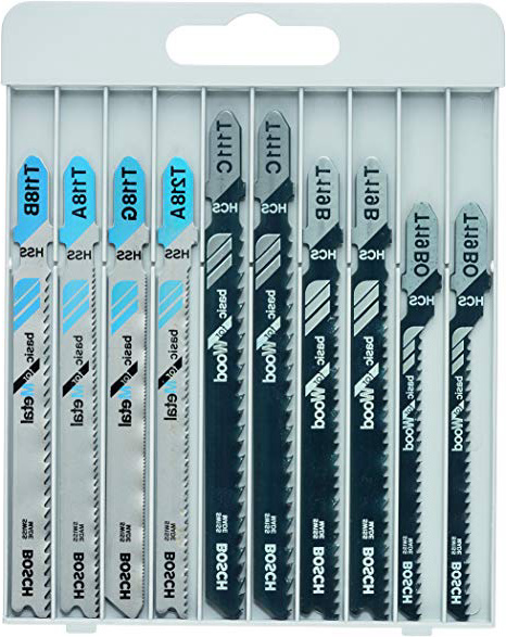 Bosch 2607010630 - Hojas de sierra de calar Basica para Metal y Madera - Juego de 10 unidades