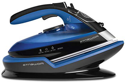 Rowenta DE5010D1 Freemove - Plancha de vapor sin cable con golpe de vapor 115 g/min, 2400 W, 250 ml, suela Microsteam 400 láser, autoapagado y antical, todo tipo de tejidos