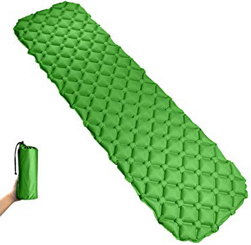 Cozywind Colchón Inflable para Camping Esterilla de Dormir Ultraligera Colchoneta de Acampada, Impermeable, Resistente a la Humedad, 190x58x5cm, Color Verde