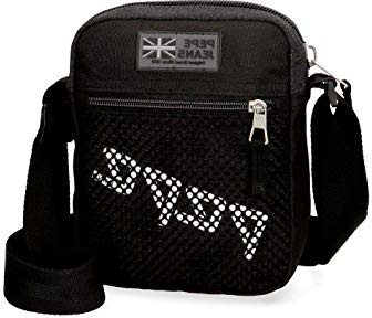 Pepe Jeans Ren - Bolso Bandolera, Negro, 21 cm