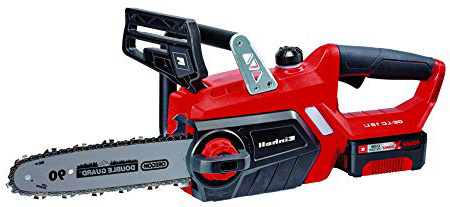 Einhell GE-LC 18 Li Kit - Motosierra a batería Power X-Change 18V (con batería de 3,0Ah y cargador), velocidad de corte: 4.3 m/s, longitud de corte: 23cm, cadena y espada Oregon (ref. 4501760)