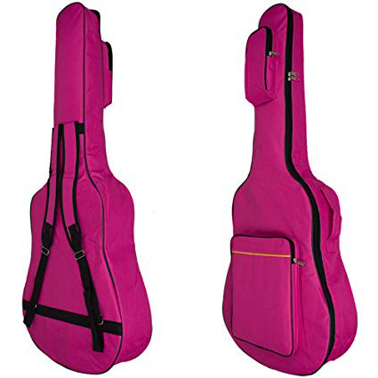 MINGZE 41" Funda para guitarra, bolsas de guitarra, bandolera ajustable a prueba de agua, variedad de colores (Rojo)