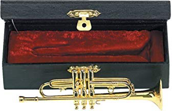 GEWA 980590 - Instrumentos en miniatura, trompeta con estuche, 15 cm