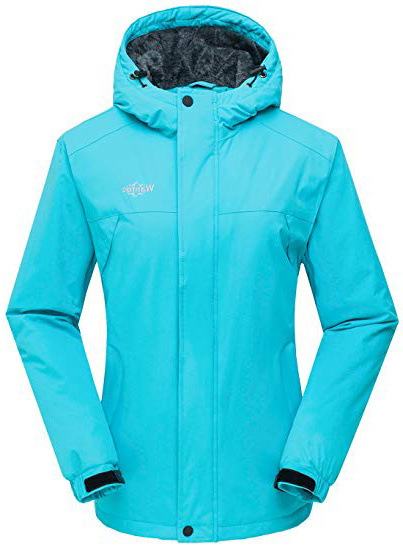 Wantdo Chaqueta para Mujer de Esquí de Montaña Contraviento con Capucha