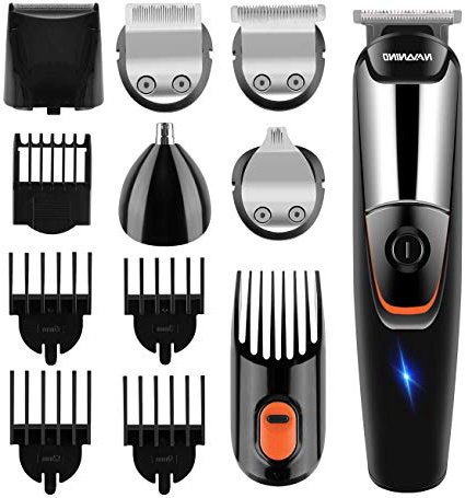 Cortapelos Profesional Hombre, NAVANINO Cortador de Pelo Recargable, Barbero Electrico Recortador de Barba y Precisión Afeitadora Corporal Cortapelos Narizy Orejas Máquina de Afeitar
