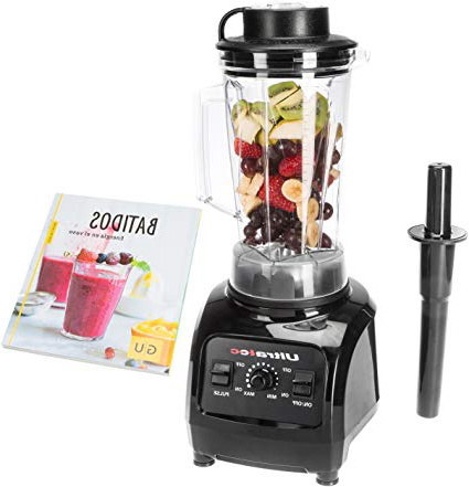 
                
                    
                    
                

                
                    
                    
                        Ultratec SET20020000112 Batidora de vaso profesional de 2 litros/sin BFA / 1500 W / 22 000 rpm / 6 cuchillas de acero inoxidable/con majadero y Libro de Recetas de Smoothies, Plástico, Negro
                    
                

                
                    
                    
                
            