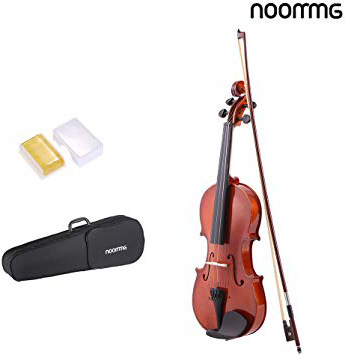 ammoon - Violín Acústico de Acabado Natural con Cuerpo Hecho de Madera de Abeto y Arco de Acero y Madera, Instrumento de Cuerda para los Amantes de la Música, Perfecto para Principiantes, Talla 1/4
