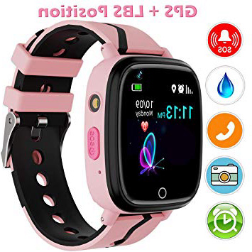 YENISEY GPS Smartwatch para Niños,WiFi Reloj Rastreador de TeléFono para Niñas y Niños Smartwatch con Monitor Remoto CáMara Linterna Reloj Despertador Juego de ConversacióN por Voz SOS