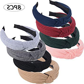 8pcs Diademas de Pelo Anchas Diadema de Nudo Bandas de Pelo para la Cabeza Turbantes para Mujer Diadema Para Mujer Chica Niña Accesorio de Pelo 8 Colores Variados