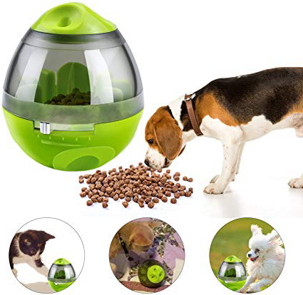 Alimentador de Comida para Perros, Yokunat Bola de Tratamiento IQ Rompecabezas Juguetes Interactivos Educativos Dispensadora de Comida con Ajuste de Dificultad para Mascotas Pequeños y Medianos