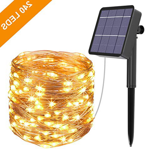 Guirnalda Luces Exterior Solar, Kolpop Cadena de Luces 26 Metros 240 LED Blanco Cálido, 8 Modos de Luz, Decoración para Navidad, Fiestas, Bodas, Patio, Dormitorio Jardines, Festivales, etc