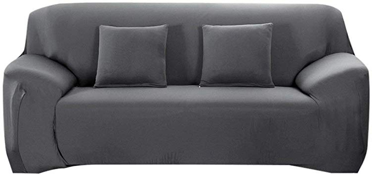 Funda de sofá elástica para sofá, sofá, sillón, Funda de sofá, Funda de sofá, Funda de sofá, 1/2 / 3/4 plazas, no Incluye Silla, Gris, 2 Sitzer