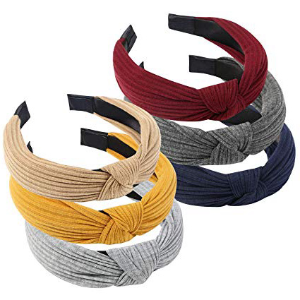 URAQT Diademas de Pelo Anchas, Diademas Nudo, Diademas para Mujer, Turbantes Para Mujer, Diadema de Nudo Bandas de Pelo para la Cabeza Turbantes para Mujer Diadema Para Mujer Chica Niña de Pelo 6pcs