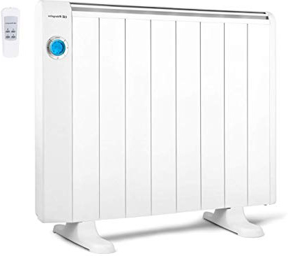 Orbegozo RRE 1510 - Emisor térmico bajo consumo, 1500 W de potencia, 8 elementos de calor, pantalla digital LCD, mando a distancia y funcionamiento programable