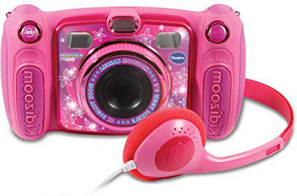 VTech Kidizoom Duo 5.0 - Cámara de Fotos Digital, Infantil con 5 megapíxeles, Pantalla a Color, 10 Funciones Diferentes, 2 Objetivos, Rosa