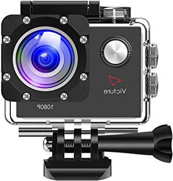 Victure Cámara Deportiva Full HD 1080P Cámara de Acción Impermeable 30M Buceo Cámara Sumergible 170 Grados Gran Ángulo Sumergible