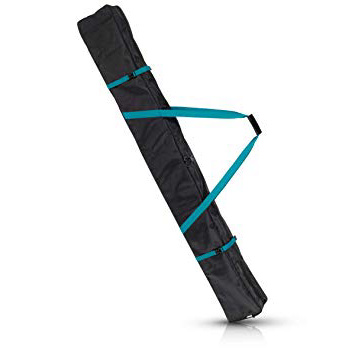 Navaris Bolsa de ski de 190CM - Funda para un par de esquís y Bastones - Portaesquís y Bastones de esquí Alpino de Color Negro petróleo