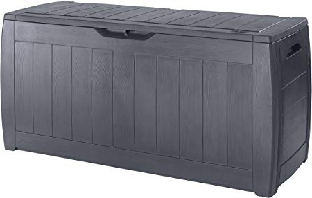 Chalet-Jardin 12HOLLYWOOD - Caja de Almacenamiento para el jardín (270 L), Color Gris