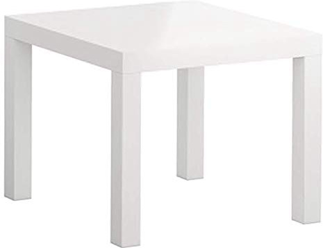 Ikea Mesa Auxiliar, Madera, Blanco, 55x55x45 cm