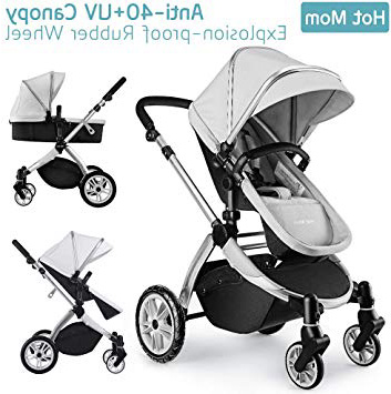 Hot Mom Multi cochecito cochecito 2 en 1 con buggy 2018 nuevo diseño, Asiento para bebé vendido por separado - Grey