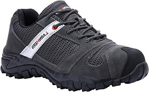 Zapatillas de Seguridad Hombre, LM-18 Zapatos de Seguridad Antideslizantes con Punta de Acero Antipinchazos Calzados de Trabajo