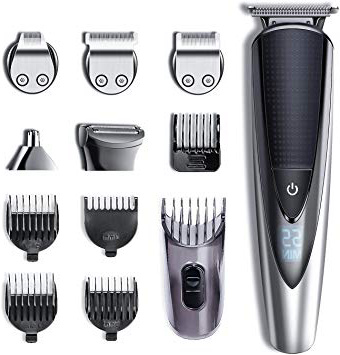 Hatteker Barbero Electrico Recortador de Barba y Precisión Afeitadora Corporal para Hombres Profesional Cortapelos Narizy Orejas Máquina de Afeitar Impermeable Inalámbrica Recargable con USB