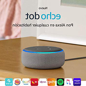 Echo Dot (3.ª generación) - Altavoz inteligente con Alexa, tela de color gris oscuro