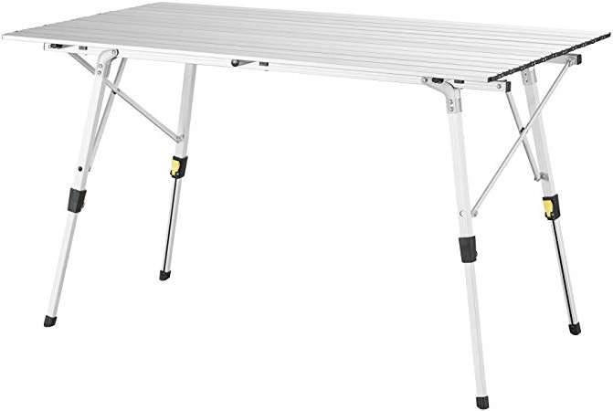 Uquip Variety L - Mesa para acampada, aluminio, 120 x 70cm, altura regulable