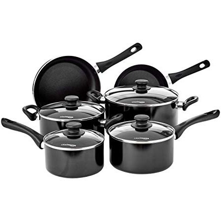 
                
                    
                    
                

                
                    
                    
                        Amazonbasics - Juego de utensilios de cocina de inducción antiadherente de 6 piezas, con tapas
                    
                

                
                    
                    
                
            