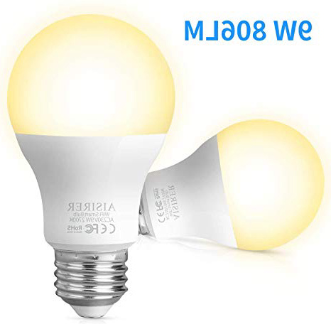 AISIRER Bombilla Inteligente Bombillas LED WiFi 9W 806LM Compatible con Amazon Alexa Echo Google home y IFTTT E27 No se requiere hub Luz Cálida regulable 2700K (paquete de 2)