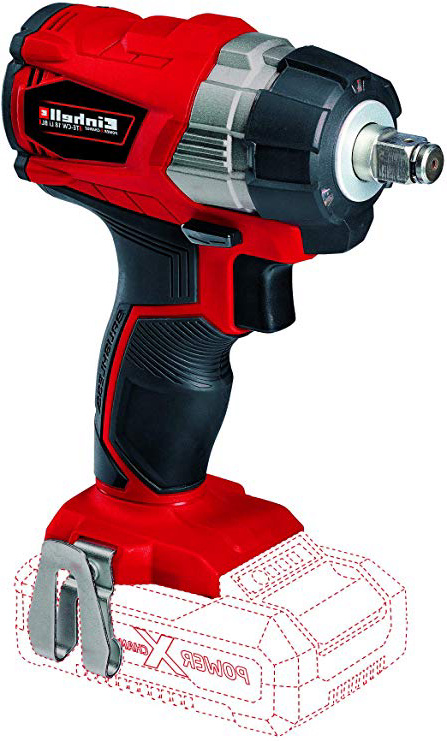 Einhell TE-CW 18 Li BL Solo Power X-Change - Llave de impacto de batería, Ion de litio, 18V, 215Nm, luz LED y adaptador de broca para atornillar (ref. 4510040)