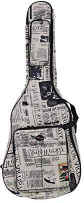 ammoon Funda para Guitarra 600D Resistente al Agua Tejido Oxford Correas 10mm de Grosor Algodón Acolchado con Bolsillos