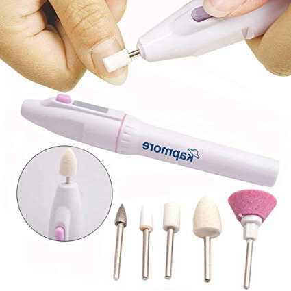 Kit de Manicura Eléctrico,Kapmore Torno para uñas 5 en 1 Limas para Uñas Manicura Eléctrica Manillares de Uñas