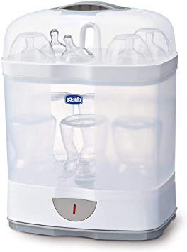 Chicco Steril Natural 2en1 - Esterilizador eléctrico de hasta 6 biberones en 5 minutos