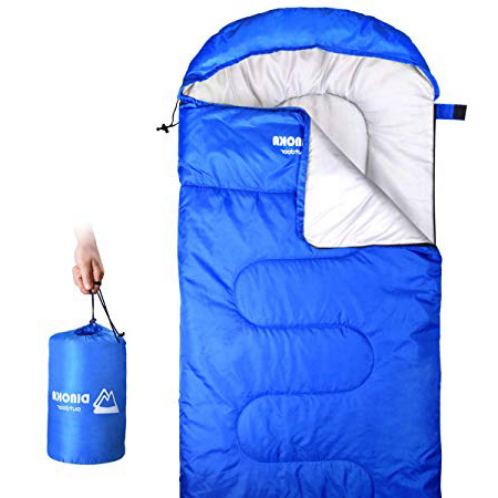 DINOKA Saco De Dormir para Acampar - Bolsa de Dormir 3 Estaciones Clima Cálido y Fresco,Ligero, Impermeable para Adultos y Niños - para Equipo De Campamento, Viajes y Actividades Al Aire Libre