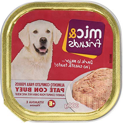 Mic&Friends Paté Con Buey, Alimento Completo para Perros - 300 g