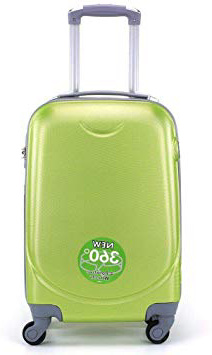 Maleta PEQUEÑA 4 Ruedas 360º Equipaje DE Mano Cabina RIGIDA (Verde)