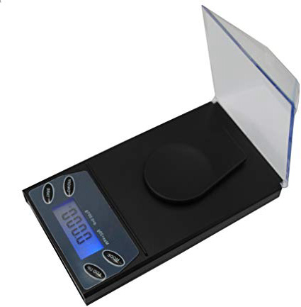 Hoosiwee Báscula Digitales de Precisión, 20g 0.001g Báscula de Joyería, Miligramos Escala, Función de Tara, Peso de Calibración