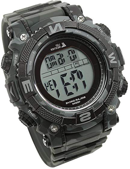 LAD WEATHER Militar Reloj Potente Batería Solar Cronómetro Deportes al Aire Libre Camuflaje