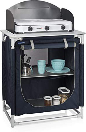 Cocina de camping Valencia Campart Travel KI-0752 – Con paravientos – Bolsa de almacenamiento incluida