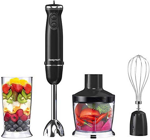 
                
                    
                    
                

                
                    
                    
                        homgeek Batidora de Mano de 800W, Licuadora 4 en 1 Incluye Varilla de Batidora/Picadora de 500 ml/Taza de 600 ml/Batidor, con Regulador de 6 Velocidades y Función Turbo, Negro [Nueva versión 2019]
                    
                

                
                    
                    
                
            