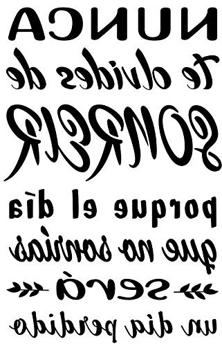 CrisPhy® Frase Vinilo"Nunca te olvides de sonreir" Vinilos decorativos, Pegatina frases motivadoras para pared. Pegatinas para decorar habitaciones.Vinilos decorativos frases (Alto 60cm por 39cm)