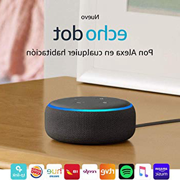 Echo Dot (3.ª generación) - Altavoz inteligente con Alexa, tela de color antracita