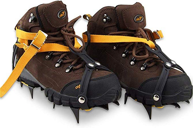Bota De Senderismo Bota De Montaña Crampones Montañismo Alpinismo Dispositivo De Tracción Resistente Antideslizante Para Nieve De Hielo Deportes Al Aire Libre