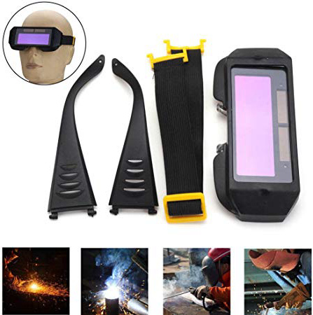 lzndeal Auto Solar Oscurecimiento Gafas de Soldadura Máscara Gafas Casco Ojos 2 Vías