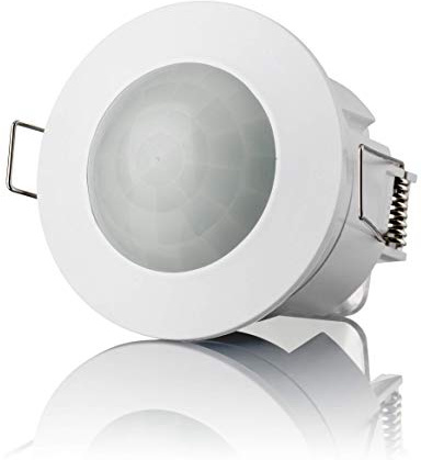 Sebson Detector de Movimiento empotrable, Interior, Montaje en Techo, programable, Sensor de Infrarrojos, Alcance 6m/360°, LED Adecuado