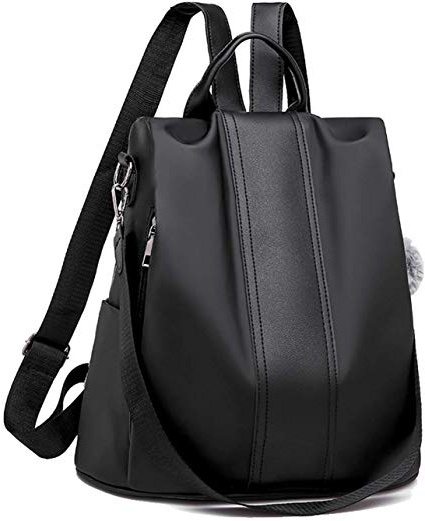shepretty Mochila Oxford antirrobo Impermeable para Mujer, 8888-1 Negro