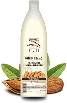 Champú Neutro Profesional con Aceite de Almendras Amargas - 1 Litro - Uso Diario - Proporciona Brillo y Nutrición - Ideal para cabello fino y frágil - Zelos