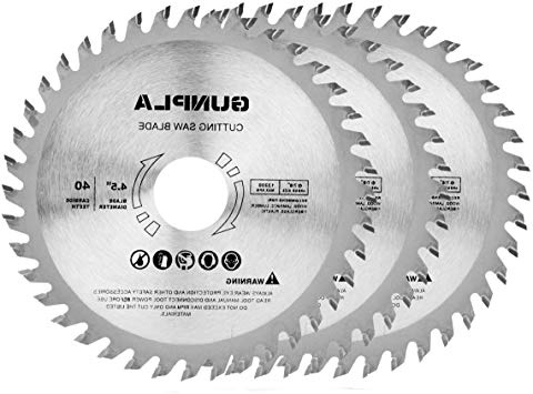 Gunpla 3 Piezas Disco de TCT Hojas de Sierra Circular para Madera Contrachapada 115 mm x 22 mm 40 Dientes